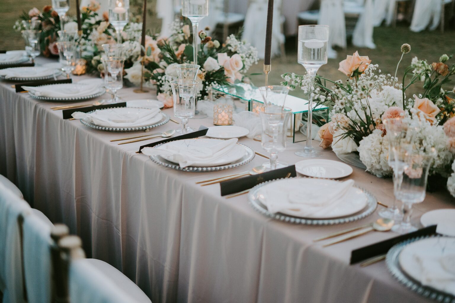decorated table setting for wedding celebration 1